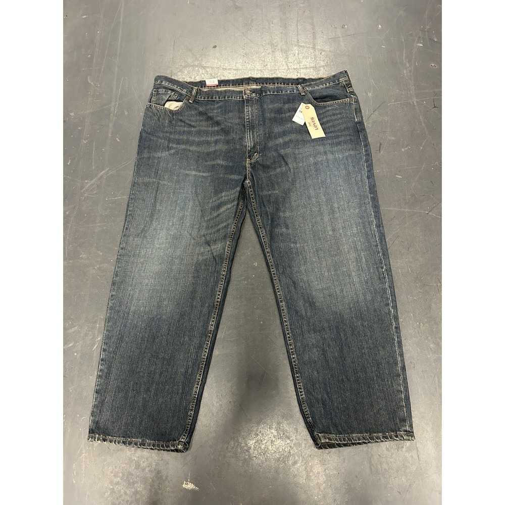 Levi's Men's 550 Relaxed Fit Denim Blue Jeans Size 54x30 Stone Wash Straight NWT